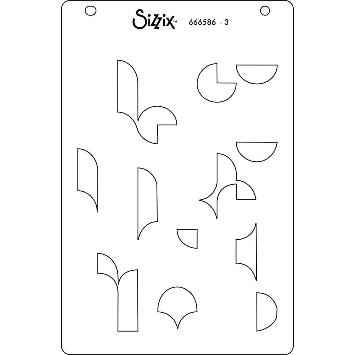 Pochoirs multicouches Sizzix A6 4 pièces Cosmopolitan, Around the Block par Stacey Park