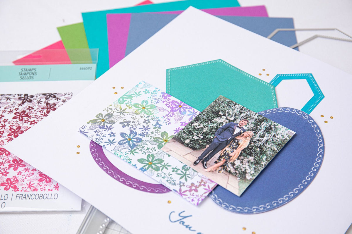 Sizzix Clear Stamp Set Cosmopolitan, Petals par Stacey Park