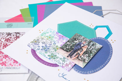 Sizzix Clear Stamp Set Cosmopolitan, Petals par Stacey Park