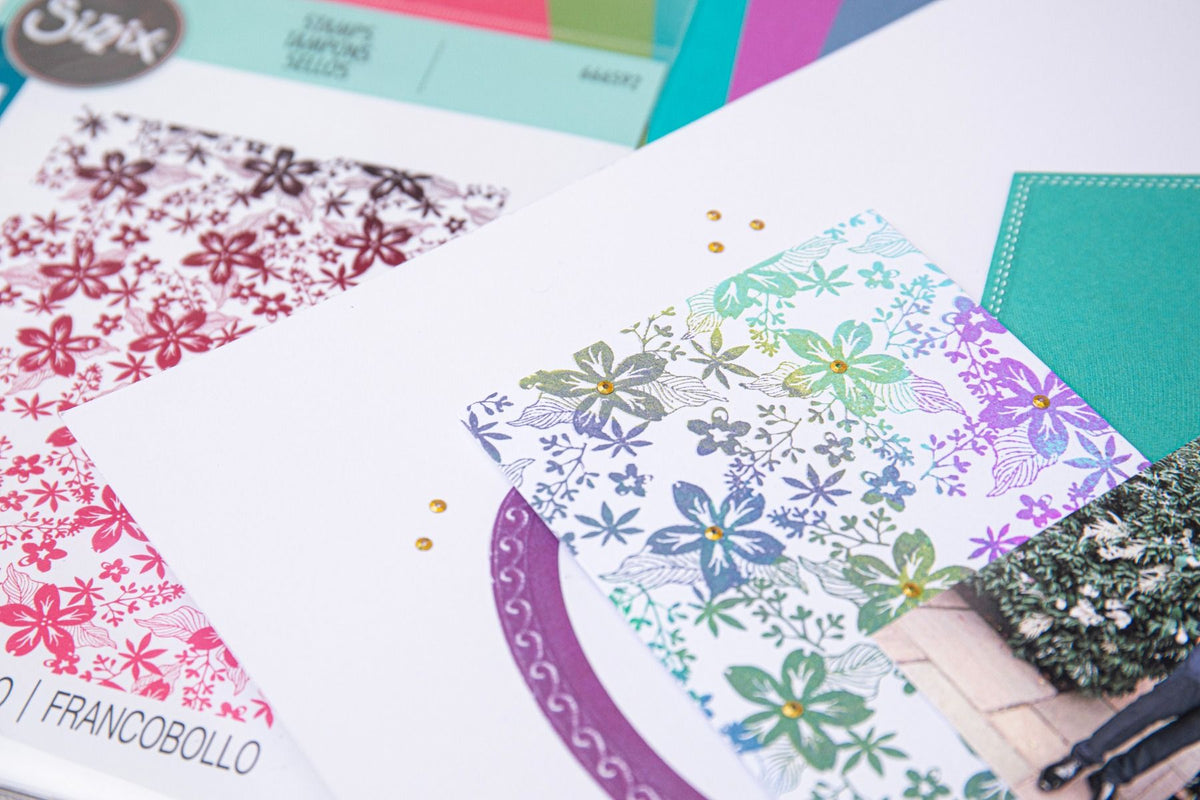 Sizzix Clear Stamp Set Cosmopolitan, Petals par Stacey Park