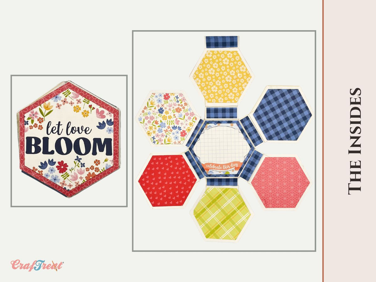 Craftreat Scrapbook - Folio Vierge Pliable Hexagonal