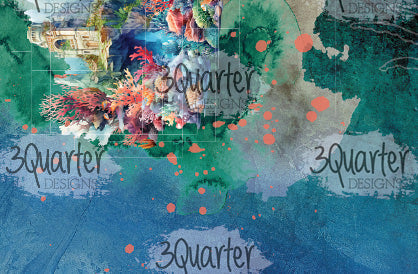 3Quarter Designs Royaume de Poséidon Pack de Cartes 6x4