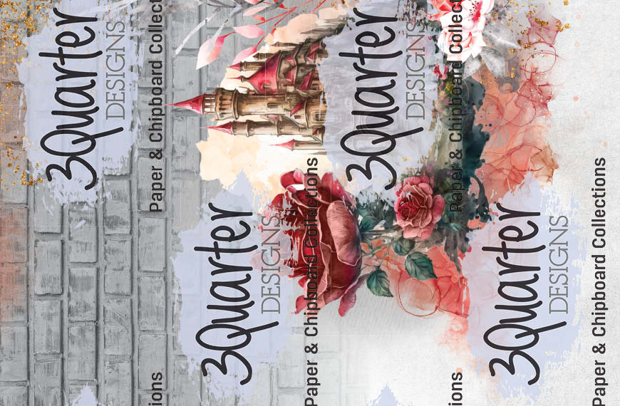 Lot de 6 cartes 10x15 cm Rose ensorcelée
