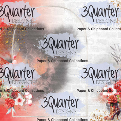 Pack de 6 papiers Spellbound Rose 15x15 cm