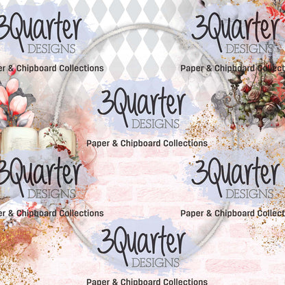 Pack de 6 papiers Spellbound Rose 15x15 cm