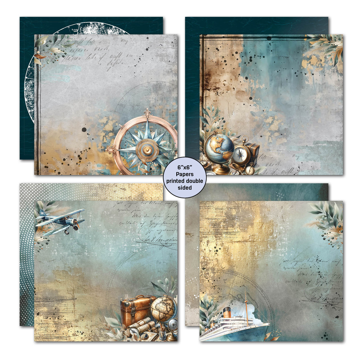 Lot de Papiers 6x6 3Quarter Designs Adventures Return