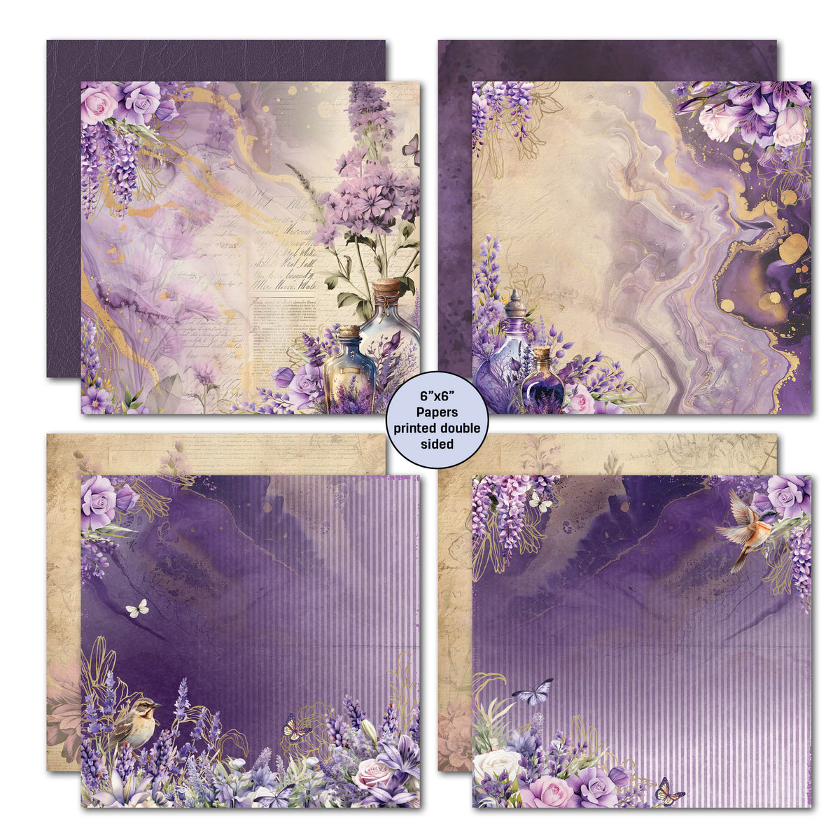 3Quarter Designs Bloc de Papiers Lilac Euphoria 6x6