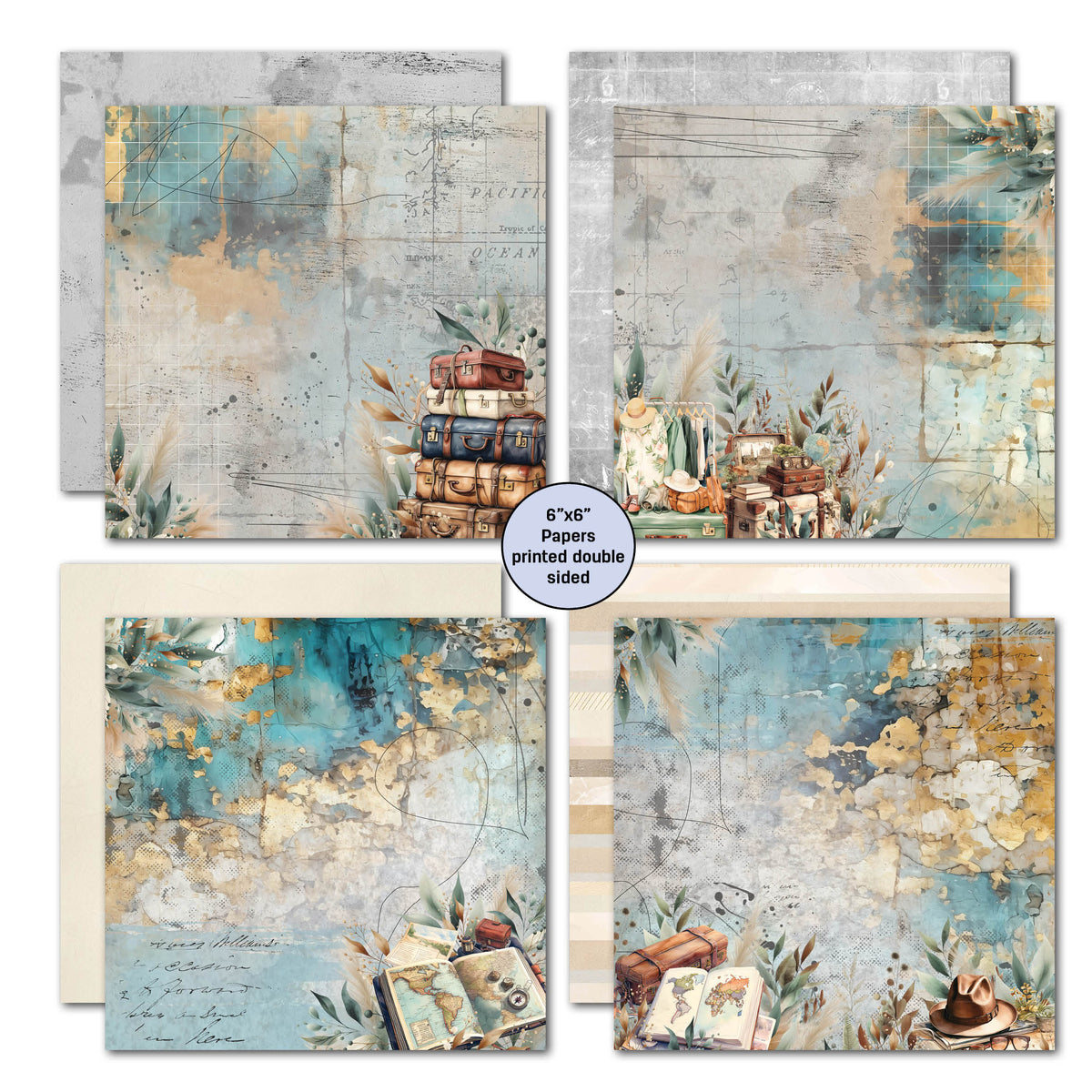 Lot de Papiers 6x6 3Quarter Designs Adventures Return