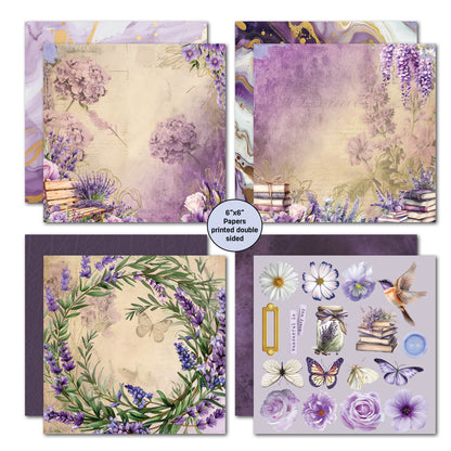 3Quarter Designs Bloc de Papiers Lilac Euphoria 6x6