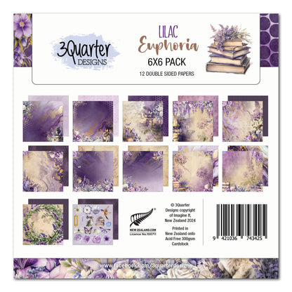 3Quarter Designs Bloc de Papiers Lilac Euphoria 6x6