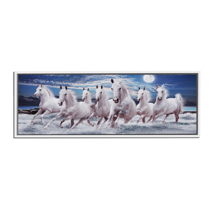 Les 7 chevaux porte-bonheur - Toile imprimée animale - Art mural