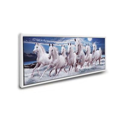 Les 7 chevaux porte-bonheur - Toile imprimée animale - Art mural