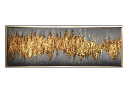 Large Gold Abstract Artwork-Canvas Wall art- Fine Art