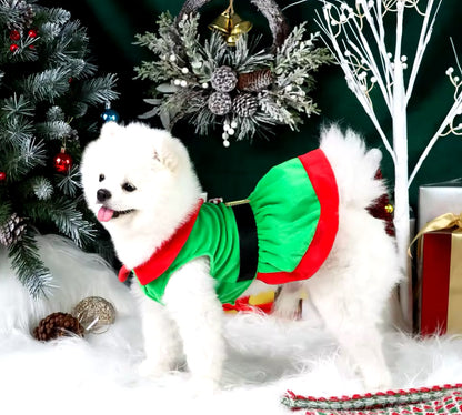 Robe de Noël pour chien – Robe de fête festive pour chiens