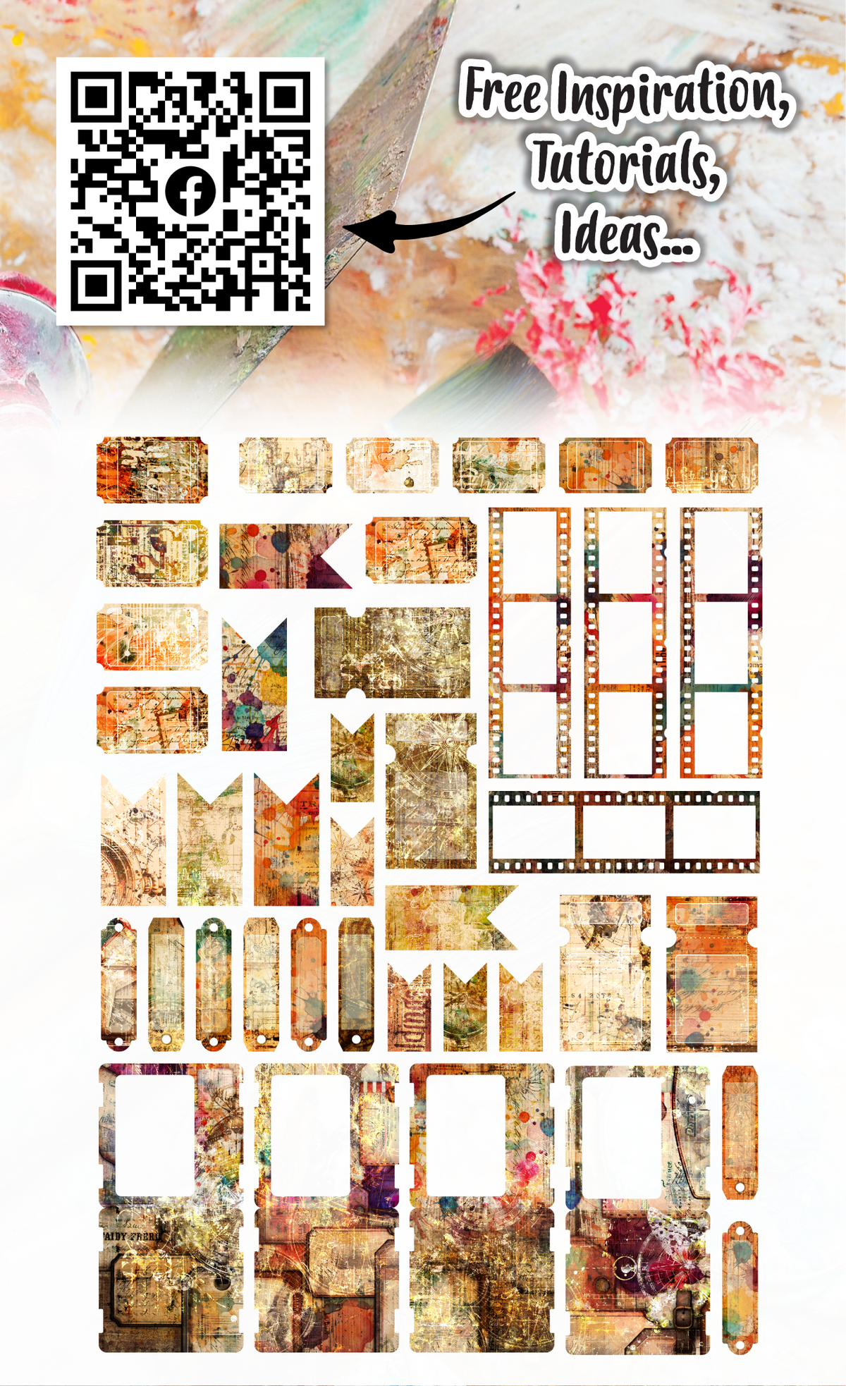 AALL and Create - Éléments de scrapbooking découpés - Nostalgie brune