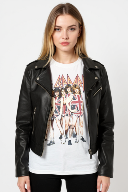 T-shirt blanc Def Leppard Group