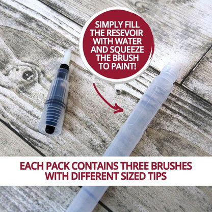 Premier Craft Tools - Lot de 3 pinceaux à réservoir d'eau