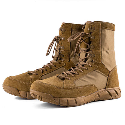 Men’s Outdoor Tactical Combat Boots – Waterproof Hiking & Work Boots with Ankle Support
