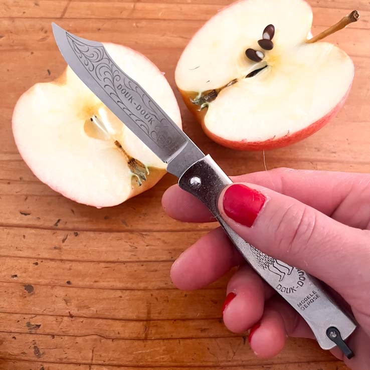 Douk-Douk Original Utility Pocket Knife 160mm, Carbon Steel Blade, Chromed Handle