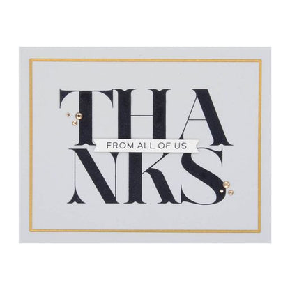 Plaque d'impression Big Thanks de la collection BetterPress
