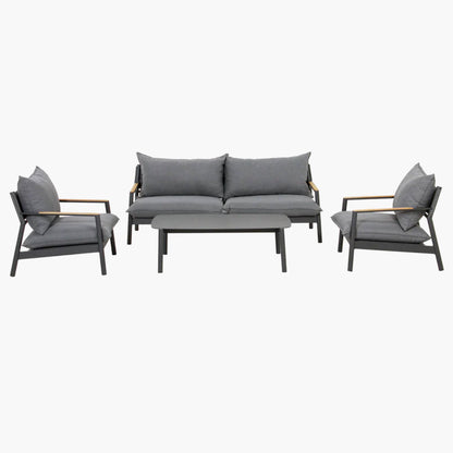 Ensemble de conversation d'extérieur 4 pièces en aluminium Monti
