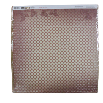 Couture Creations - Papier 30,5 x 30,5 cm (5 feuilles) - Vintage Rose Garden Rayures Lourdes