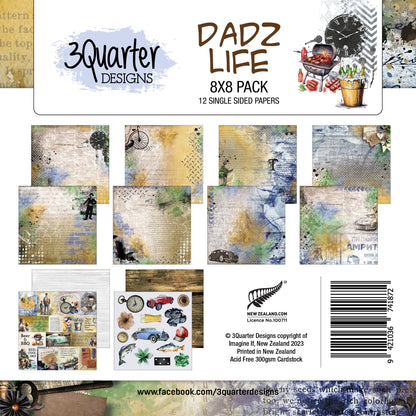 Lot de 8x8 "La vie de papa"