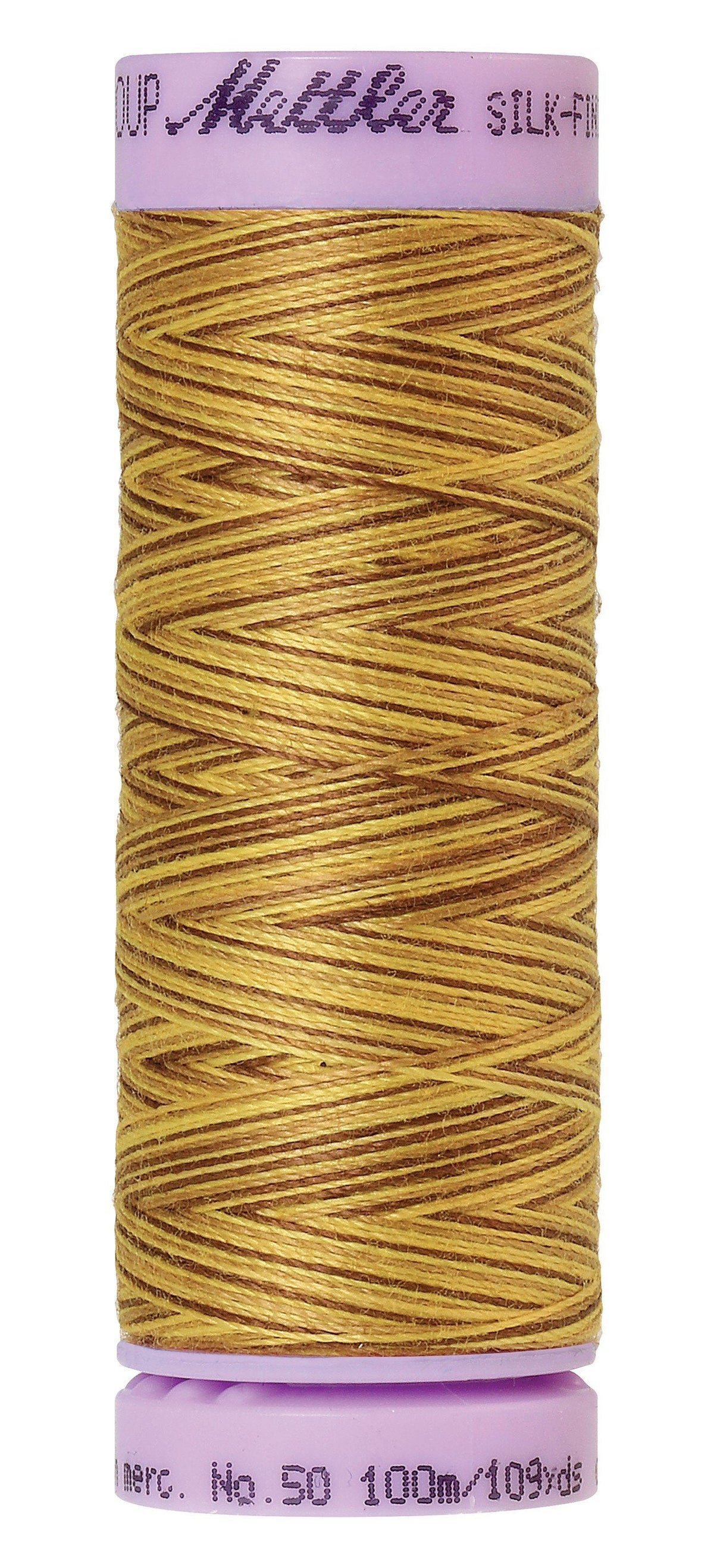 Fil de coton mercerisé Mettler Silk-Finish, 50wt, panaché, 100M/109v, Choco Banana