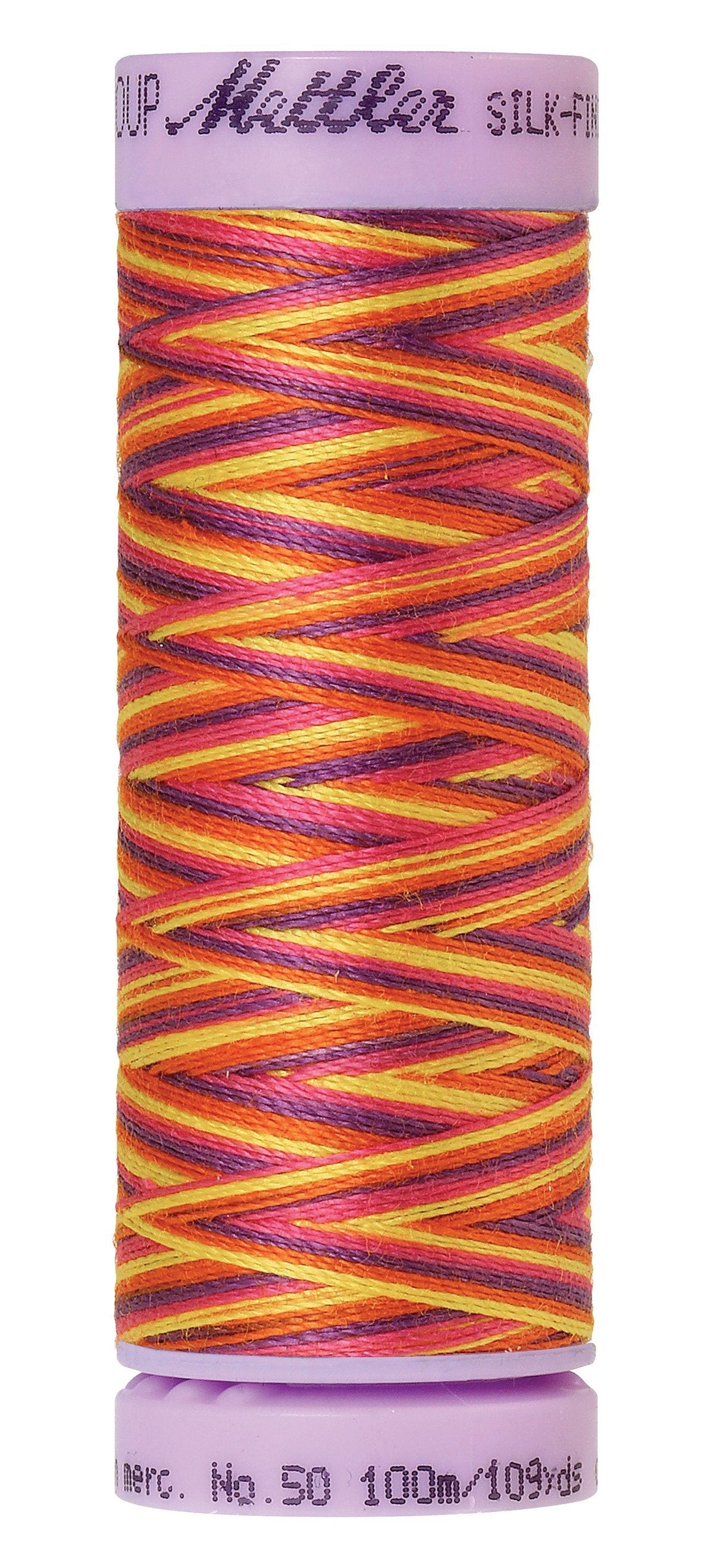 Fil de coton dégradé Mettler Silk-Finish 50wt 100 m (109 yd) « Smiley Mix »
