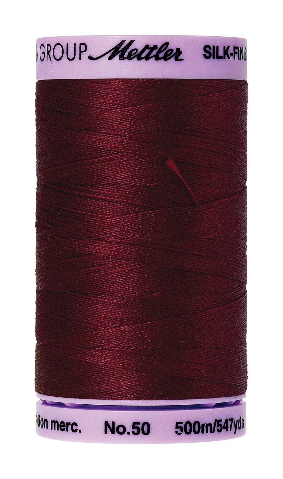 Fil de coton solide Mettler Silk-Finish 50wt 547yd/500M Canneberge