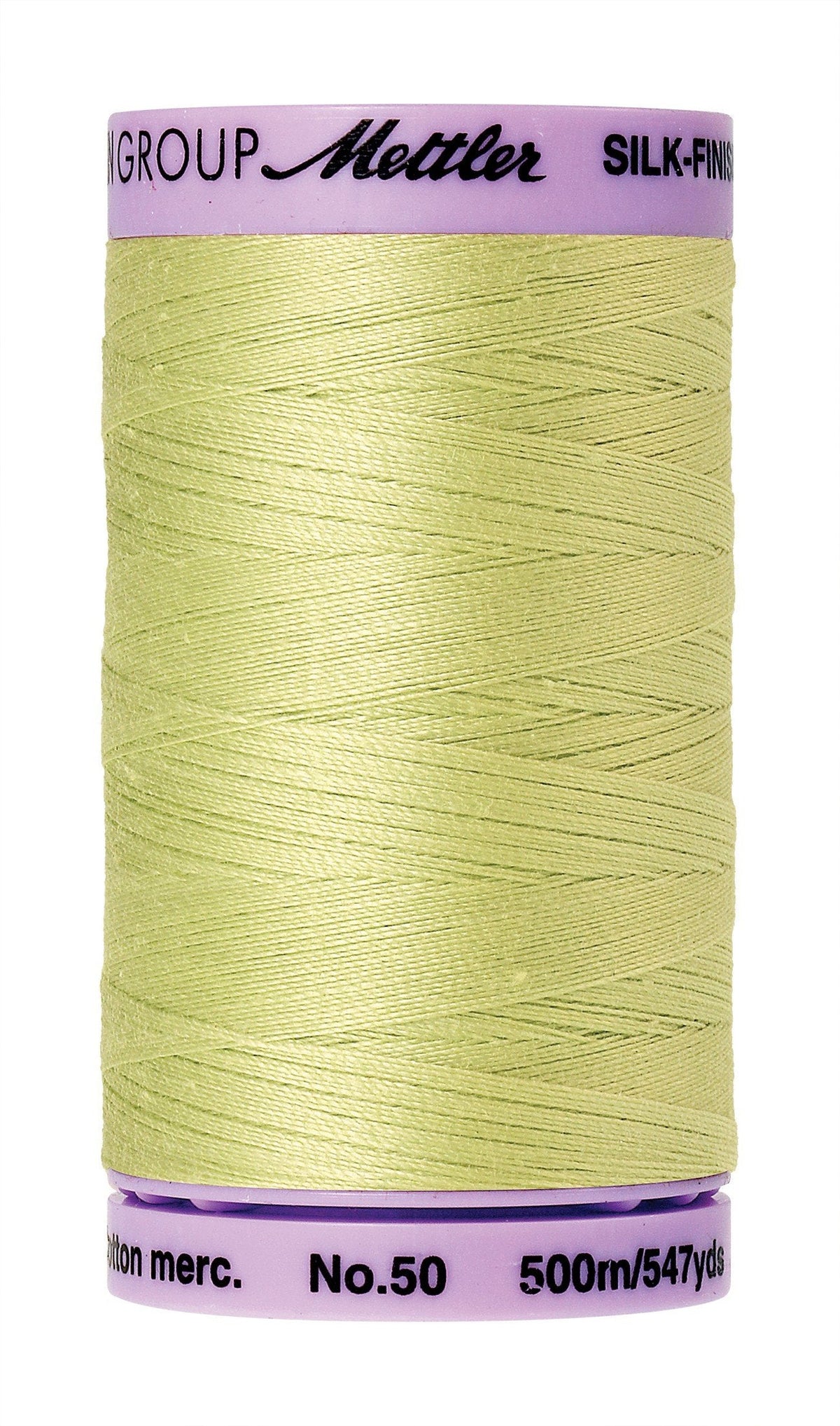 Fil de coton Mettler Silk-Finish 50wt, uni, 547 verges/500 M, vert printemps