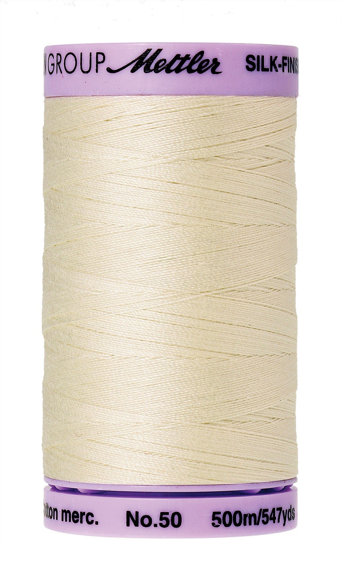 Mettler  Silk-Finish 50wt Solid Cotton Thread 547yd/500M Antique White