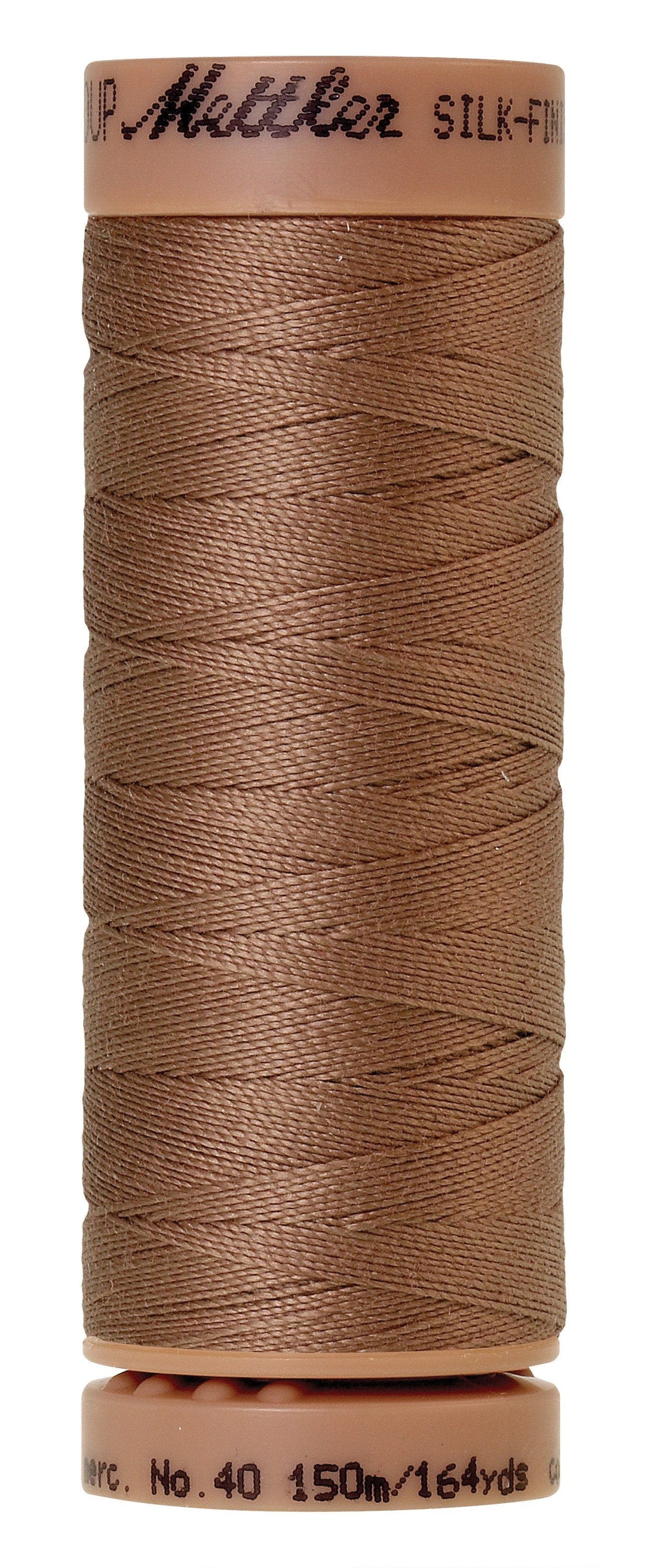 Fil de coton uni Mettler Silk-Finish 40wt 150 m Noyer