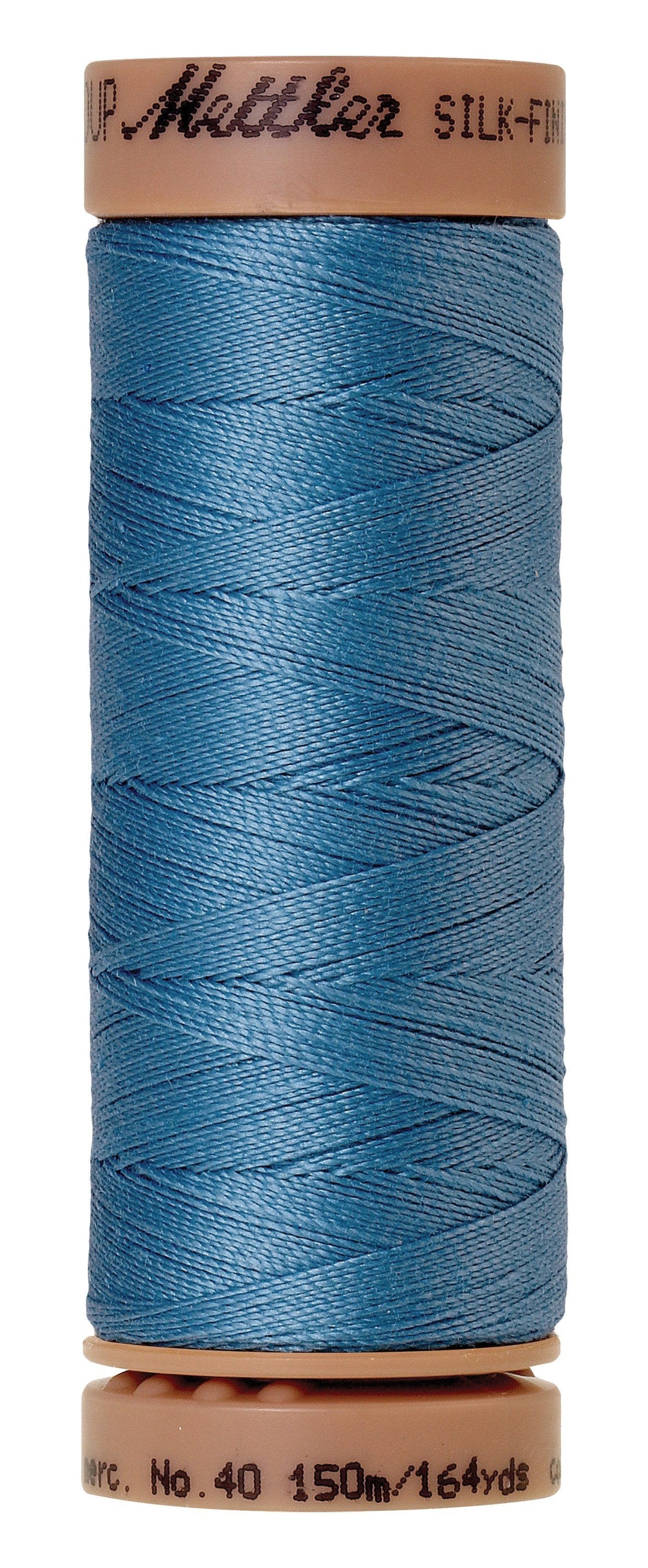 Mettler Fil de coton uni Silk-Finish 50 wt 150 m Bleu récif (Copie)