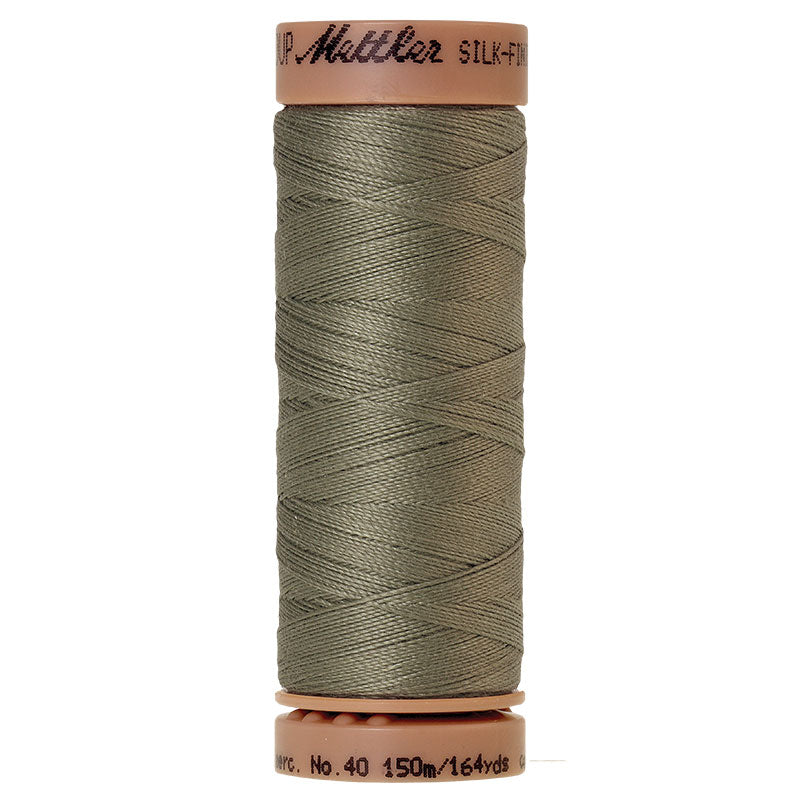 Fil de coton Mettler Silk-Finish 40wt, couleur unie, 150 m (164 yd), Vert sauge