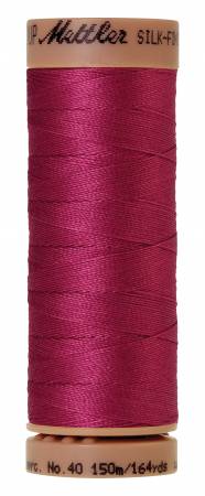 Fil de coton Mettler Silk-Finish 40wt, couleur unie, 164 verges/150 m, Pivoine