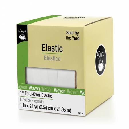 Élastique repliable blanc 2,5 cm