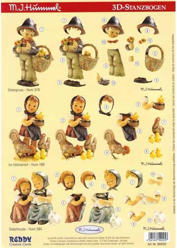 3D Precuts Hummel - Enfants avec des animaux