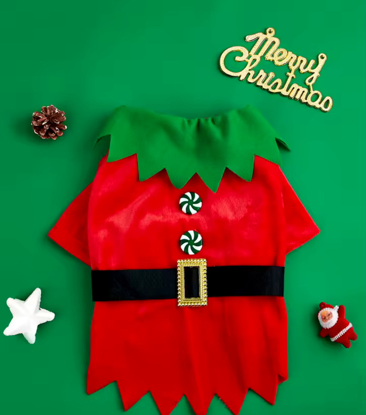 Elf Christmas Outfit – Festive Holiday Costume for Dogs