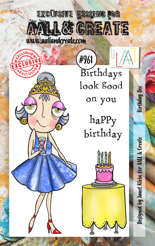 AALL and Create #961 - Planche de tampons A7 - Birthday Dee