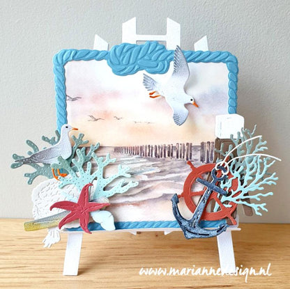 Marianne Design XL Feuille de découpe - Mattie's Mooiste - Plage