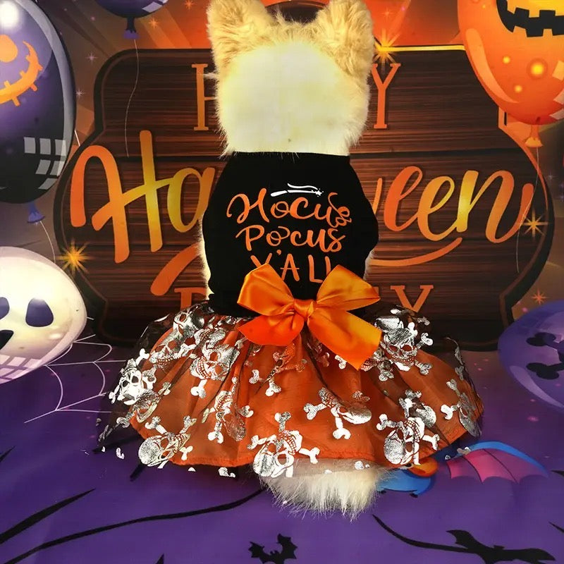 Robe de costume pour chien Hocus Pocus Halloween | Robe de costume pour animaux de compagnie