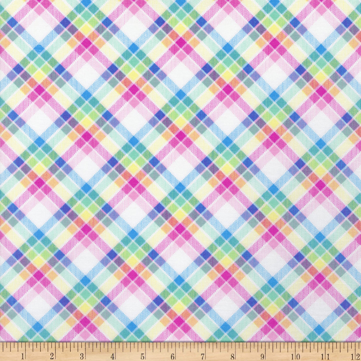 Bunny Tails by Robert Giordano - White Plaid