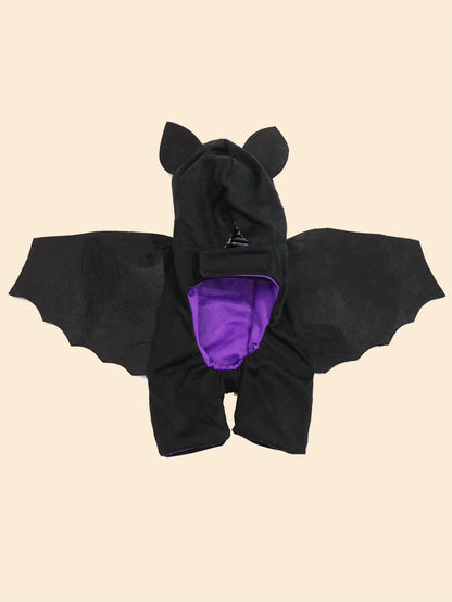 Déguisement d'Halloween Chien-Chauve-Souris | Costume pour Chien avec Chapeau