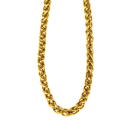 Style ABBOT : Collier ras-du-cou épais à maillons ovales entrelacés