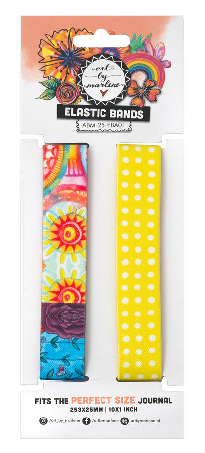 Bandes élastiques ABM pour un journal intime de taille parfaite Art By Marlene 2 Pièces