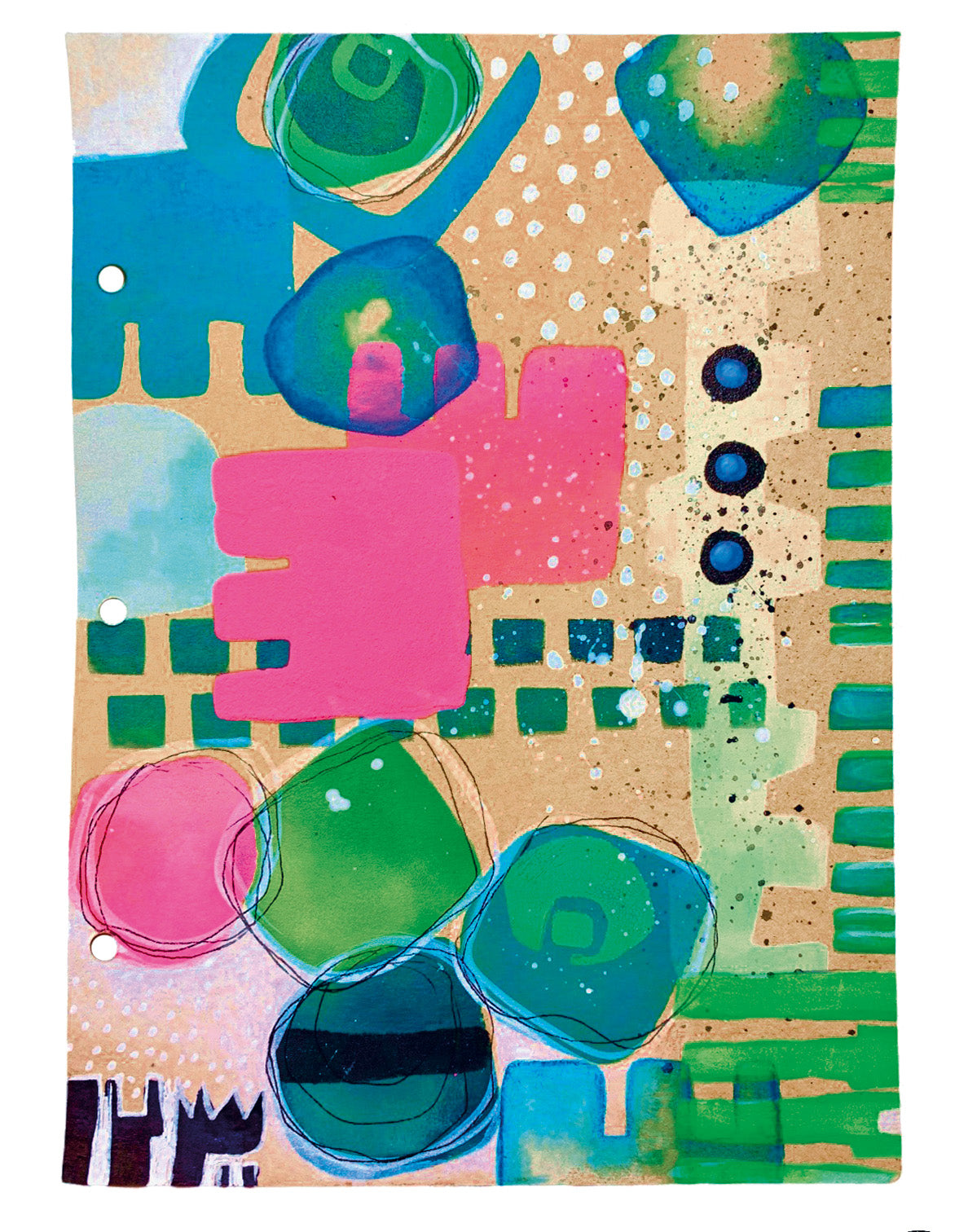 ABM Masque Éléments amusants Collection mélangée 200x200x1mm 1 PC nr.134