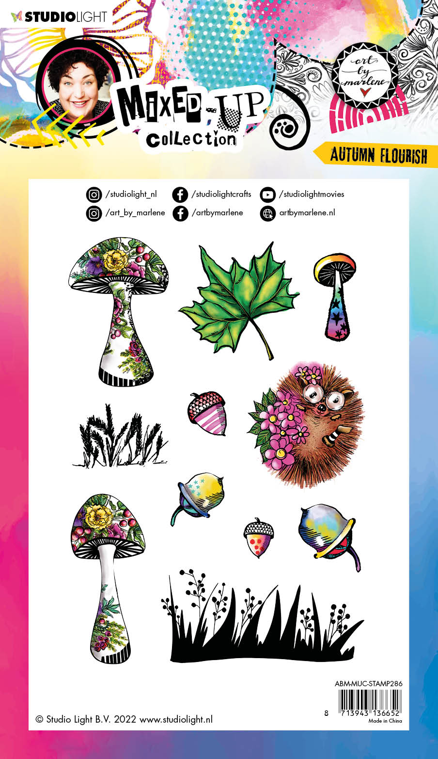 ABM Tampon Transparent Automne Flourish Collection Mélangée 148x210x3mm 11 PC nr.286