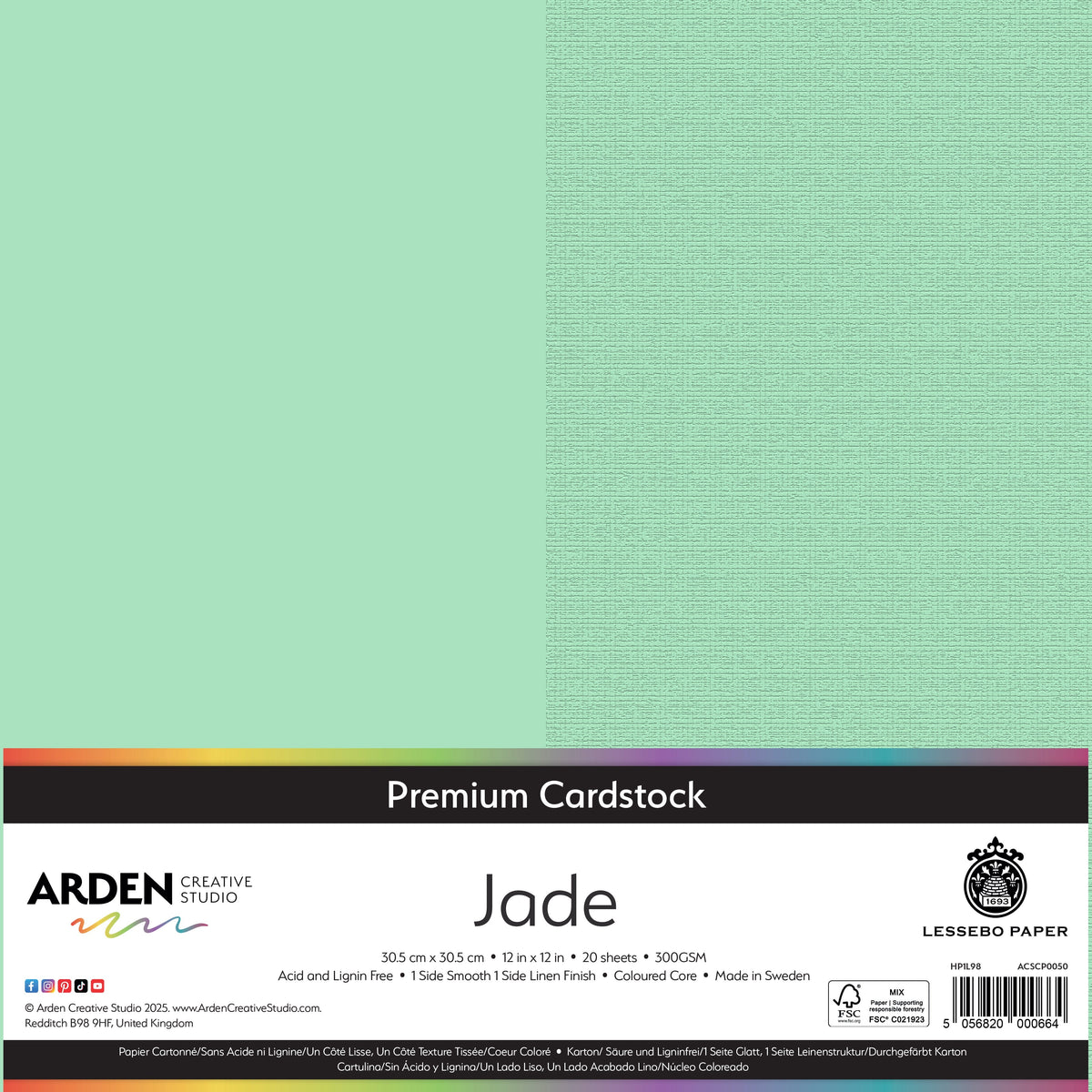 Arden Creative Studio Premium Cardstock 12in x 12in 300gsm 20 Pack
