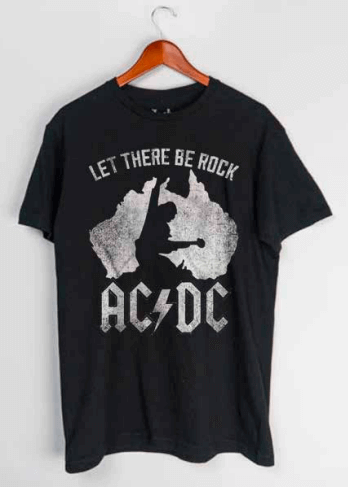 T-shirt AC/DC - Let There Be Rock - Noir